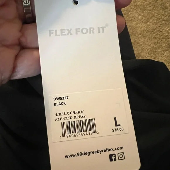 90 Degree by reflex active tennis dress airlux charm pleated dress Large NWT - Picture 8 of 10